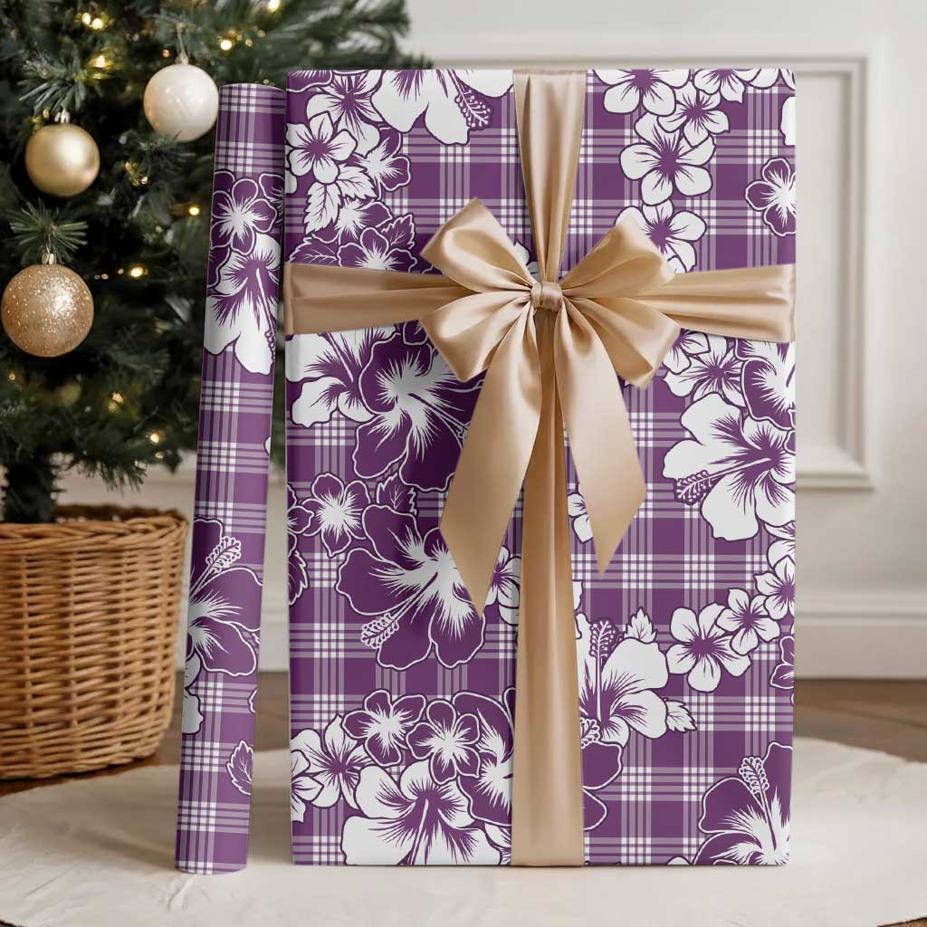 Hibiscus Pakala Sweetie Purple Wrapping Paper Tropical Floral Stylized LT01 - Polynesian Pride