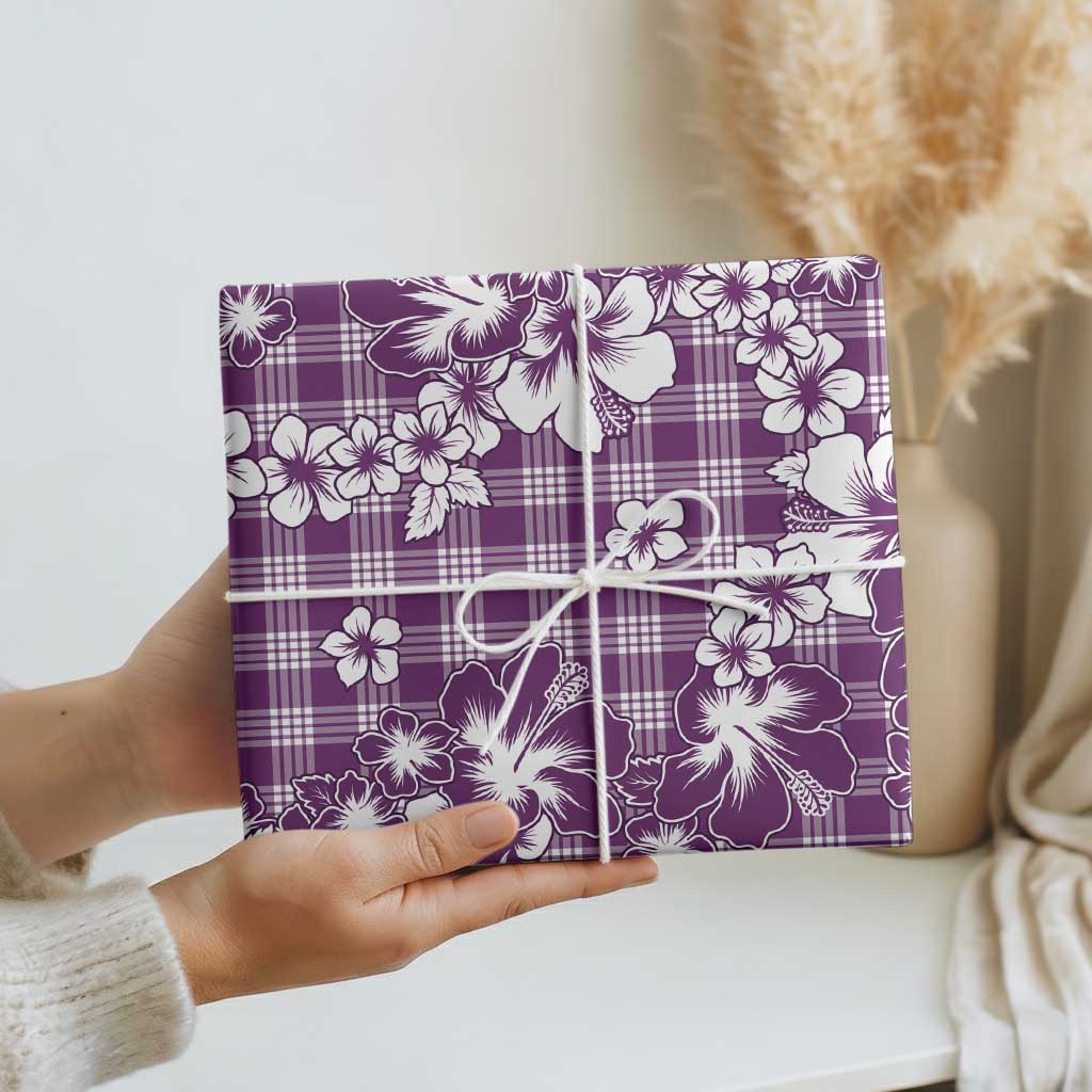 Hibiscus Pakala Sweetie Purple Wrapping Paper Tropical Floral Stylized LT01 - Polynesian Pride