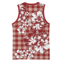 Hibiscus Pakala Fantasy Red Basketball Jersey Tropical Floral Stylized LT01 - Polynesian Pride