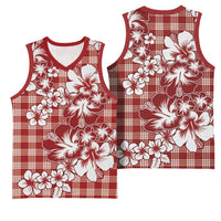Hibiscus Pakala Fantasy Red Basketball Jersey Tropical Floral Stylized LT01 - Polynesian Pride