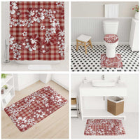 Hibiscus Pakala Fantasy Red Bathroom Set Tropical Floral Stylized LT01 - Polynesian Pride