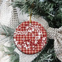 Hibiscus Pakala Fantasy Red Ceramic Ornament Tropical Floral Stylized LT01 - Polynesian Pride