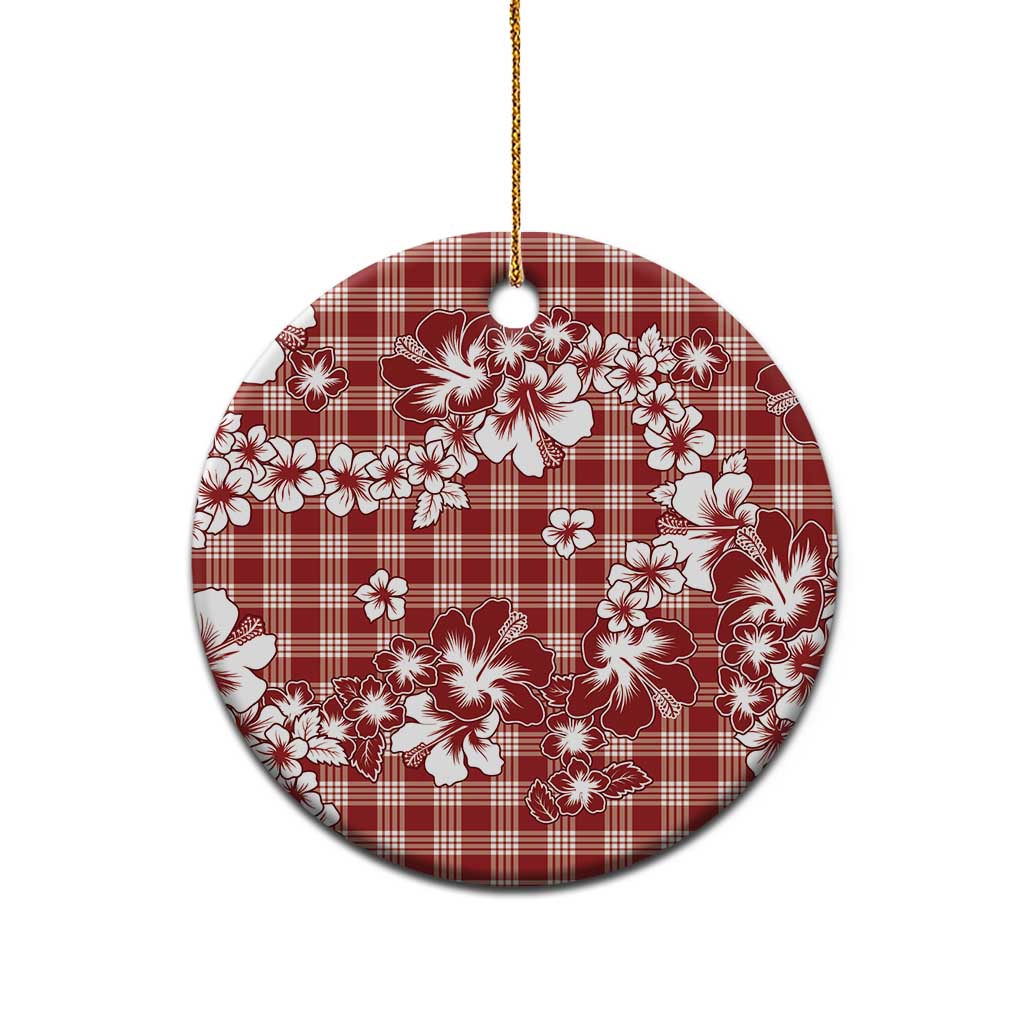Hibiscus Pakala Fantasy Red Ceramic Ornament Tropical Floral Stylized LT01 - Polynesian Pride