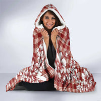 Hibiscus Pakala Fantasy Red Hooded Blanket Tropical Floral Stylized LT01 - Polynesian Pride