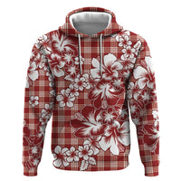 Hibiscus Pakala Fantasy Red Hoodie Tropical Floral Stylized LT01 Pullover Hoodie Red - Polynesian Pride