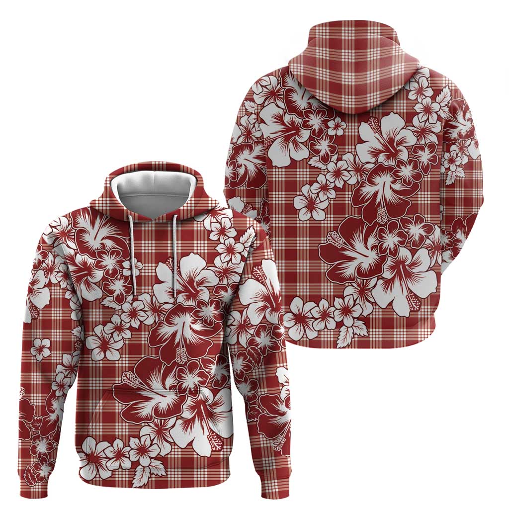 Hibiscus Pakala Fantasy Red Hoodie Tropical Floral Stylized LT01 - Polynesian Pride