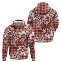 Hibiscus Pakala Fantasy Red Hoodie Tropical Floral Stylized LT01 - Polynesian Pride