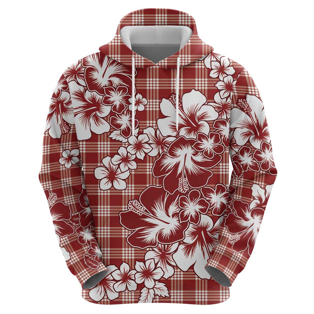Hibiscus Pakala Fantasy Red Hoodie Tropical Floral Stylized LT01 - Polynesian Pride