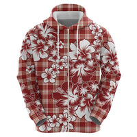 Hibiscus Pakala Fantasy Red Hoodie Tropical Floral Stylized LT01 - Polynesian Pride