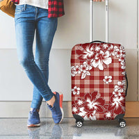 Hibiscus Pakala Fantasy Red Luggage Cover Tropical Floral Stylized LT01 - Polynesian Pride