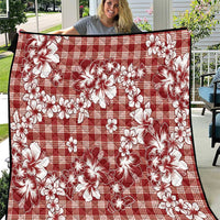 Hibiscus Pakala Fantasy Red Quilt Tropical Floral Stylized LT01 Red - Polynesian Pride