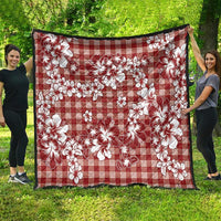 Hibiscus Pakala Fantasy Red Quilt Tropical Floral Stylized LT01 - Polynesian Pride