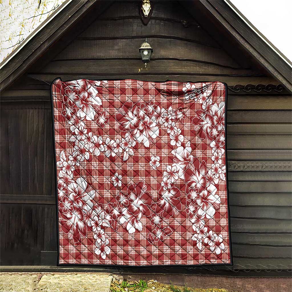 Hibiscus Pakala Fantasy Red Quilt Tropical Floral Stylized LT01 - Polynesian Pride