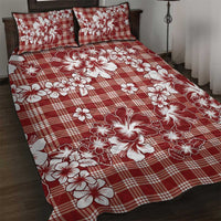 Hibiscus Pakala Fantasy Red Quilt Bed Set Tropical Floral Stylized LT01 Red - Polynesian Pride