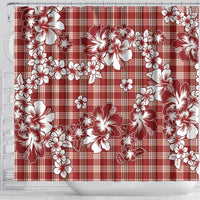 Hibiscus Pakala Fantasy Red Shower Curtain Tropical Floral Stylized LT01 - Polynesian Pride