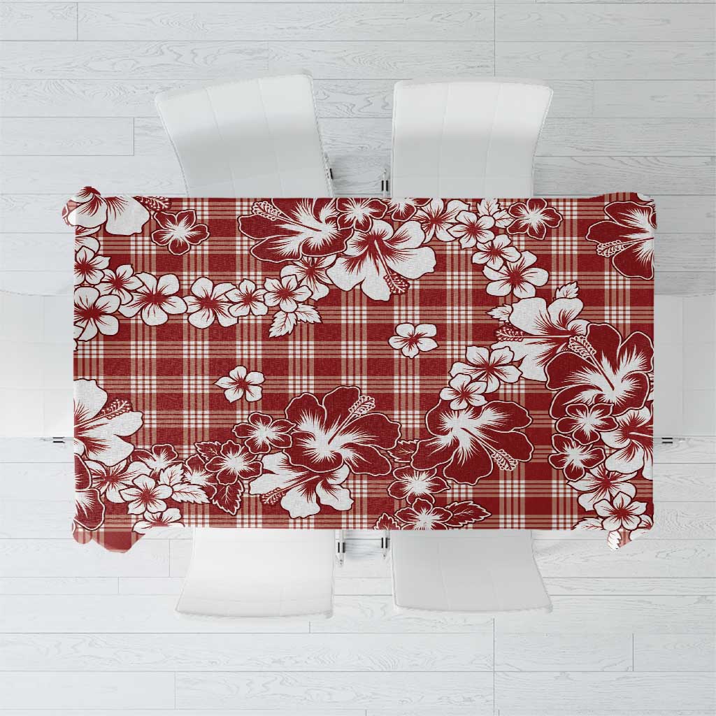 Hibiscus Pakala Fantasy Red Tablecloth Tropical Floral Stylized LT01 Red - Polynesian Pride
