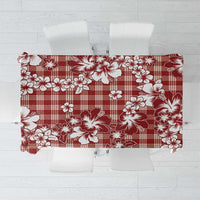 Hibiscus Pakala Fantasy Red Tablecloth Tropical Floral Stylized LT01 Red - Polynesian Pride