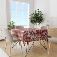 Hibiscus Pakala Fantasy Red Tablecloth Tropical Floral Stylized LT01 - Polynesian Pride