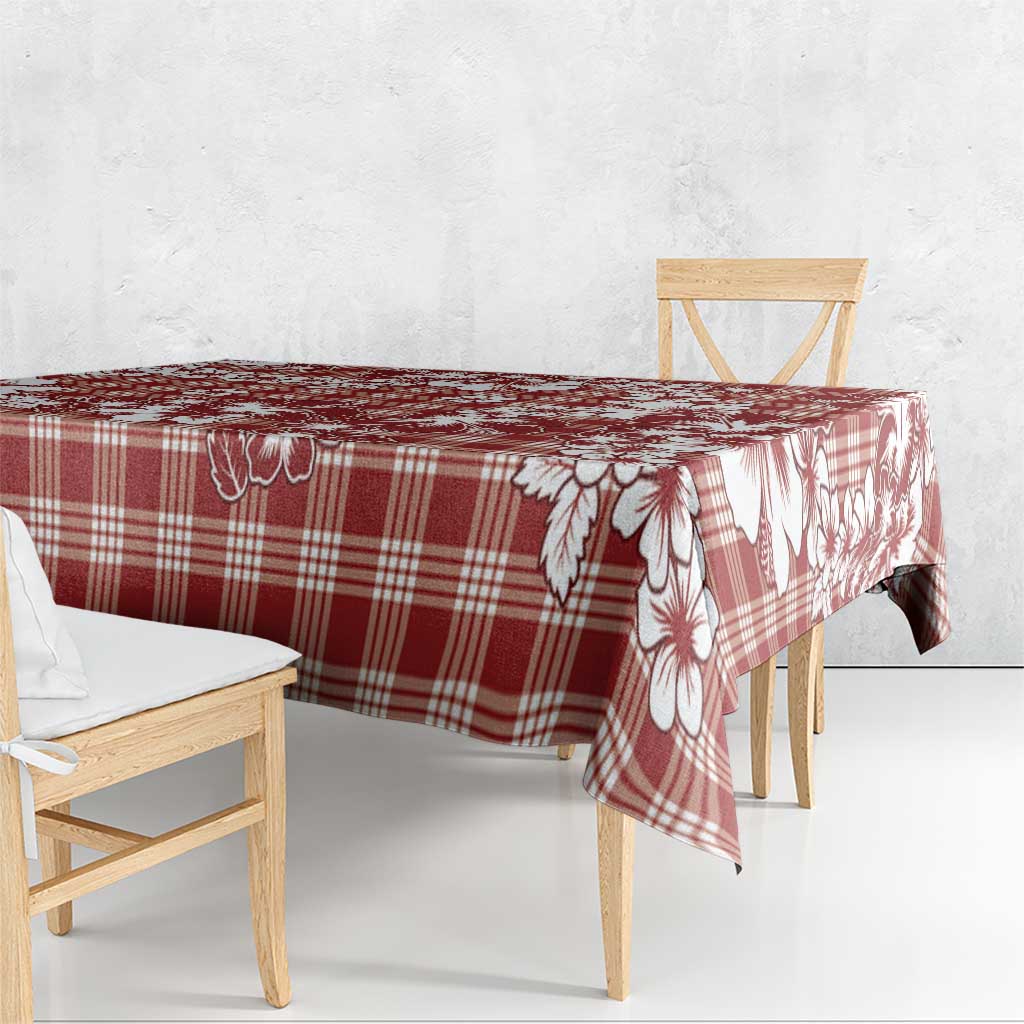 Hibiscus Pakala Fantasy Red Tablecloth Tropical Floral Stylized LT01 - Polynesian Pride