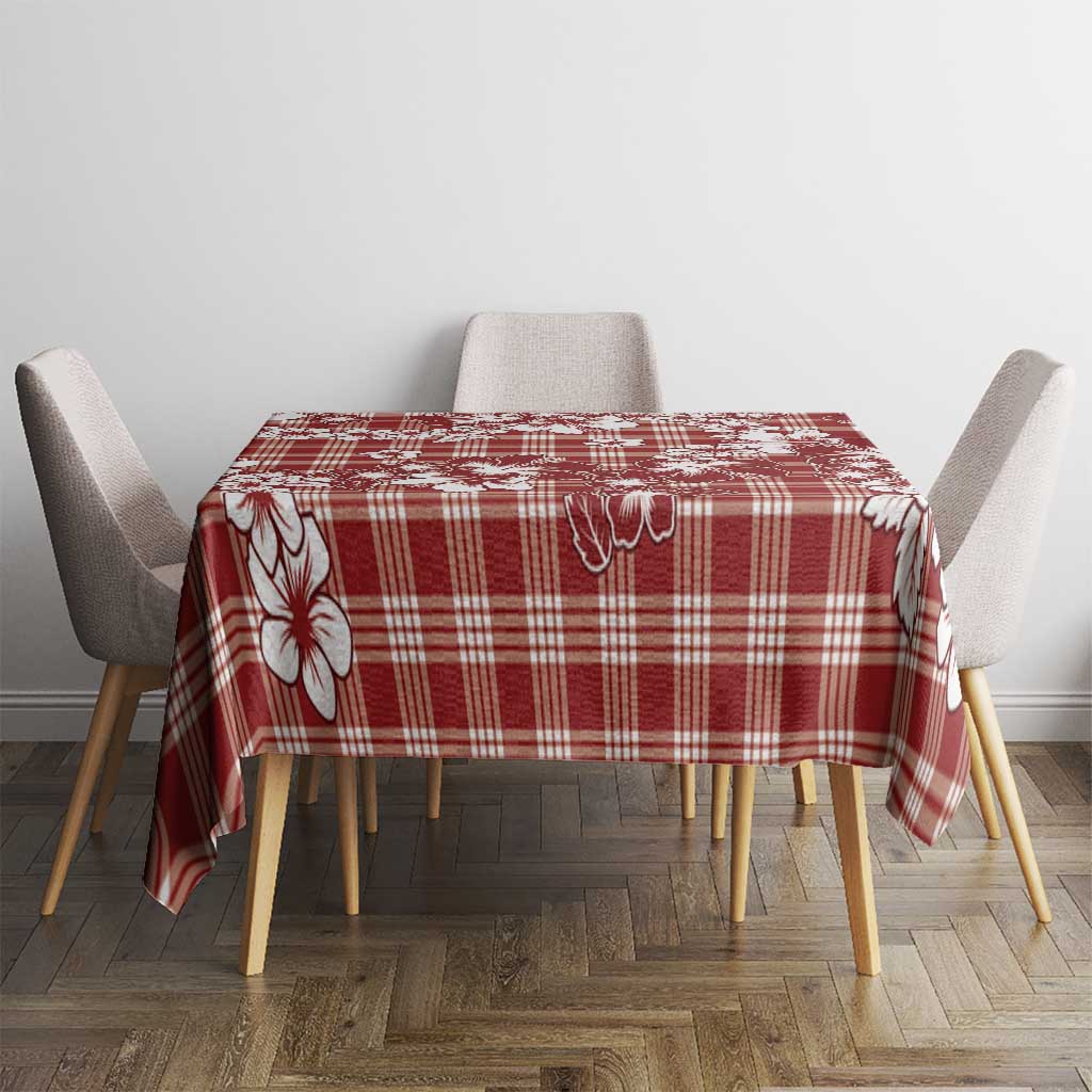 Hibiscus Pakala Fantasy Red Tablecloth Tropical Floral Stylized LT01 - Polynesian Pride