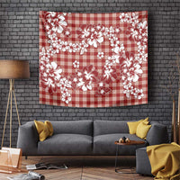 Hibiscus Pakala Fantasy Red Tapestry Tropical Floral Stylized LT01 Red - Polynesian Pride