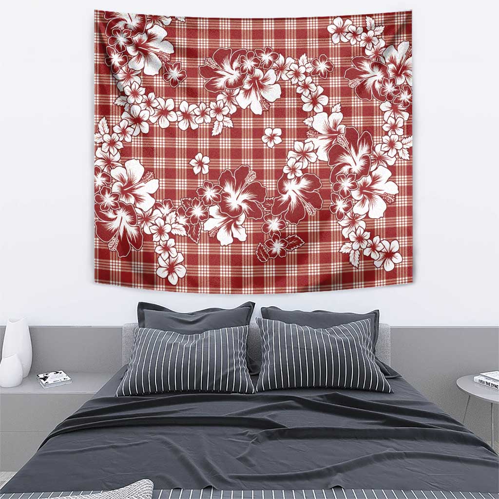 Hibiscus Pakala Fantasy Red Tapestry Tropical Floral Stylized LT01 - Polynesian Pride