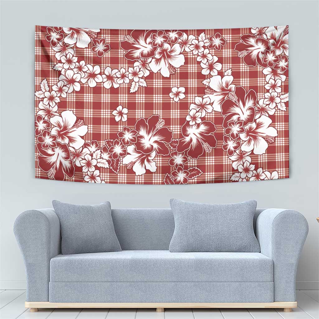 Hibiscus Pakala Fantasy Red Tapestry Tropical Floral Stylized LT01 - Polynesian Pride