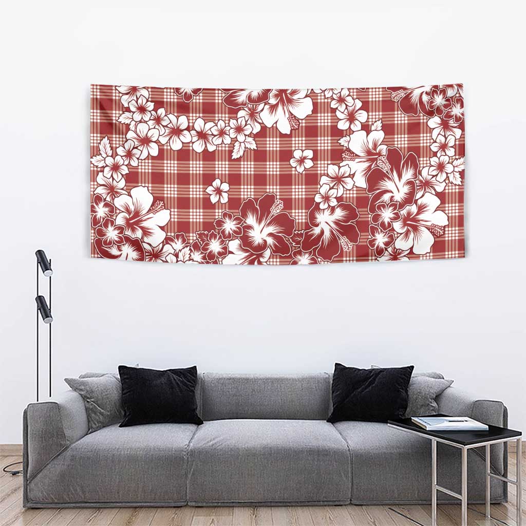 Hibiscus Pakala Fantasy Red Tapestry Tropical Floral Stylized LT01 - Polynesian Pride