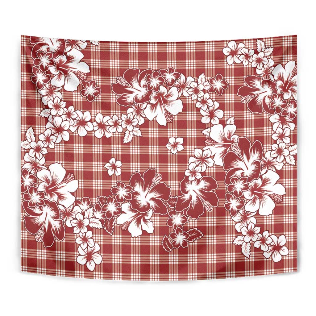 Hibiscus Pakala Fantasy Red Tapestry Tropical Floral Stylized LT01 - Polynesian Pride