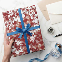 Hibiscus Pakala Fantasy Red Wrapping Paper Tropical Floral Stylized LT01 - Polynesian Pride