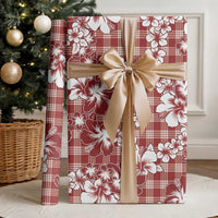 Hibiscus Pakala Fantasy Red Wrapping Paper Tropical Floral Stylized LT01 - Polynesian Pride