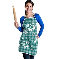 Hibiscus Pakala Aqua Teal Apron Tropical Floral Stylized LT01 - Polynesian Pride