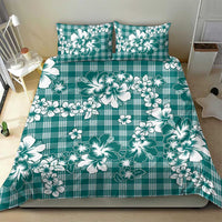 Hibiscus Pakala Aqua Teal Bedding Set Tropical Floral Stylized LT01 - Polynesian Pride