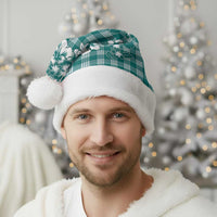 Hibiscus Pakala Aqua Teal Christmas Santa Hat Tropical Floral Stylized LT01 - Polynesian Pride