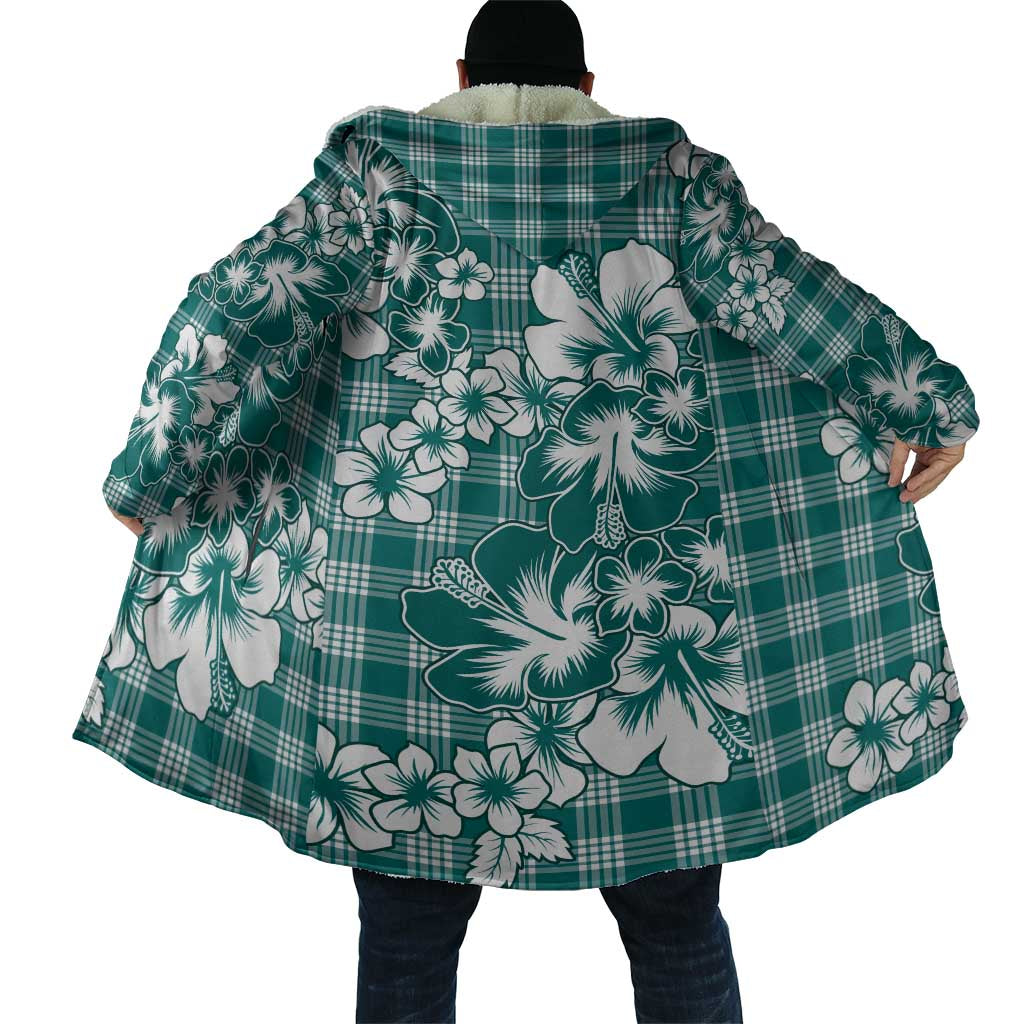 Hibiscus Pakala Aqua Teal Cloak Tropical Floral Stylized LT01 - Polynesian Pride