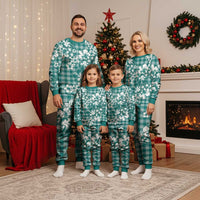 Hibiscus Pakala Aqua Teal Christmas Pajama Set Tropical Floral Stylized LT01 - Polynesian Pride