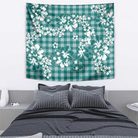 Hibiscus Pakala Aqua Teal Tapestry Tropical Floral Stylized LT01 - Polynesian Pride