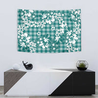 Hibiscus Pakala Aqua Teal Tapestry Tropical Floral Stylized LT01 - Polynesian Pride