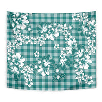 Hibiscus Pakala Aqua Teal Tapestry Tropical Floral Stylized LT01 - Polynesian Pride