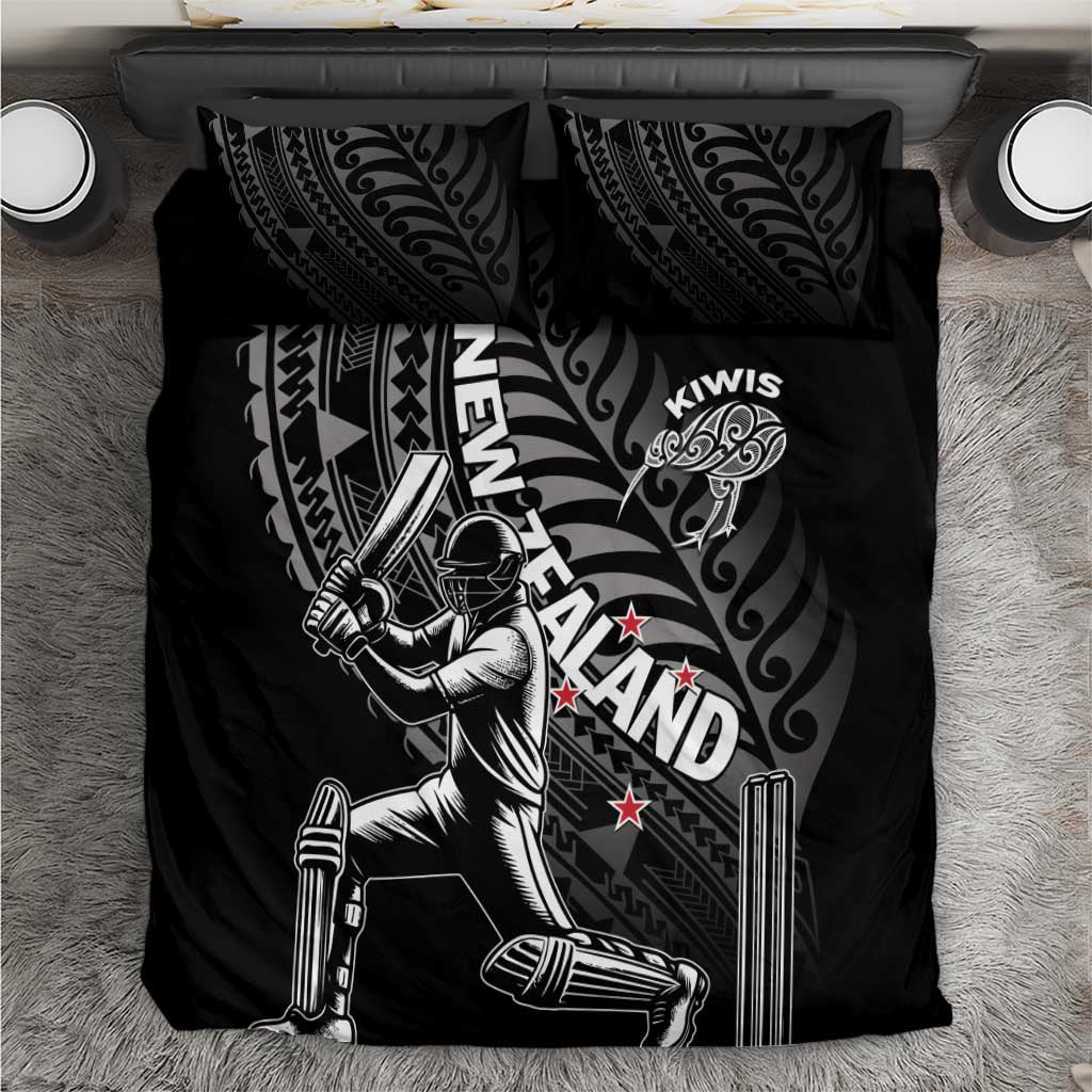 New Zealand Cricket Bedding Set Maori Kiwi Black Fern LT01 Black - Polynesian Pride