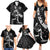 Custom New Zealand Cricket Family Matching Summer Maxi Dress and Hawaiian Shirt Maori Kiwi Black Fern