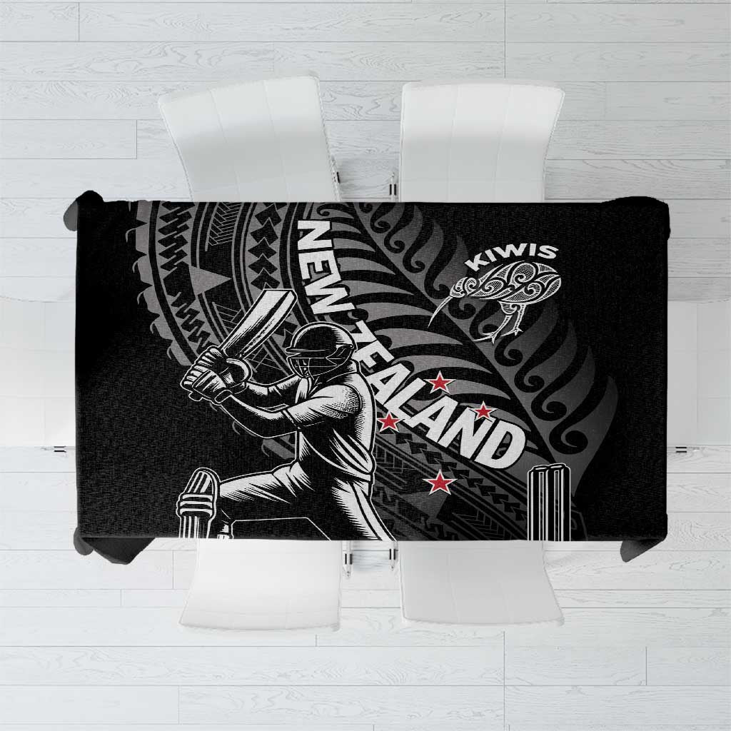New Zealand Cricket Tablecloth Maori Kiwi Black Fern LT01 Black - Polynesian Pride