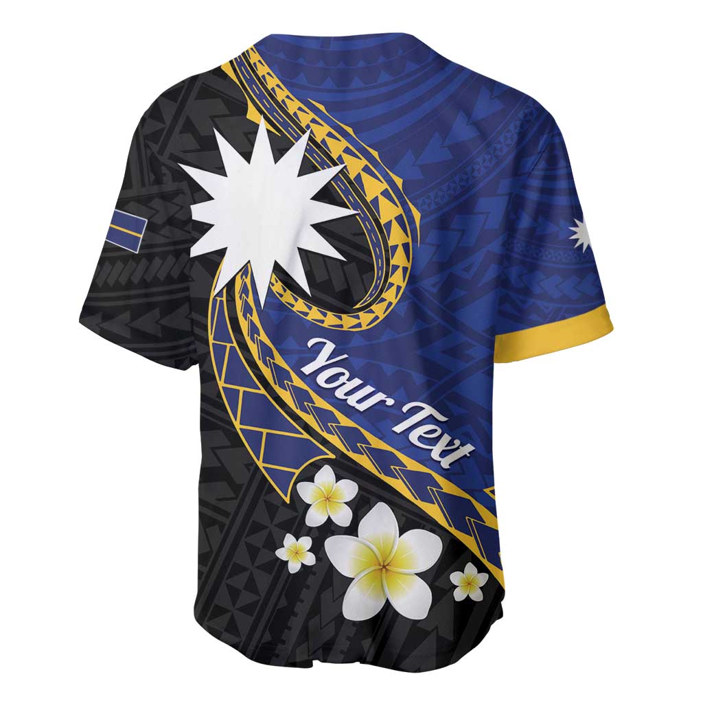Personalised Nauru Baseball Jersey Naoero Proud Plumeria LT01 - Polynesian Pride