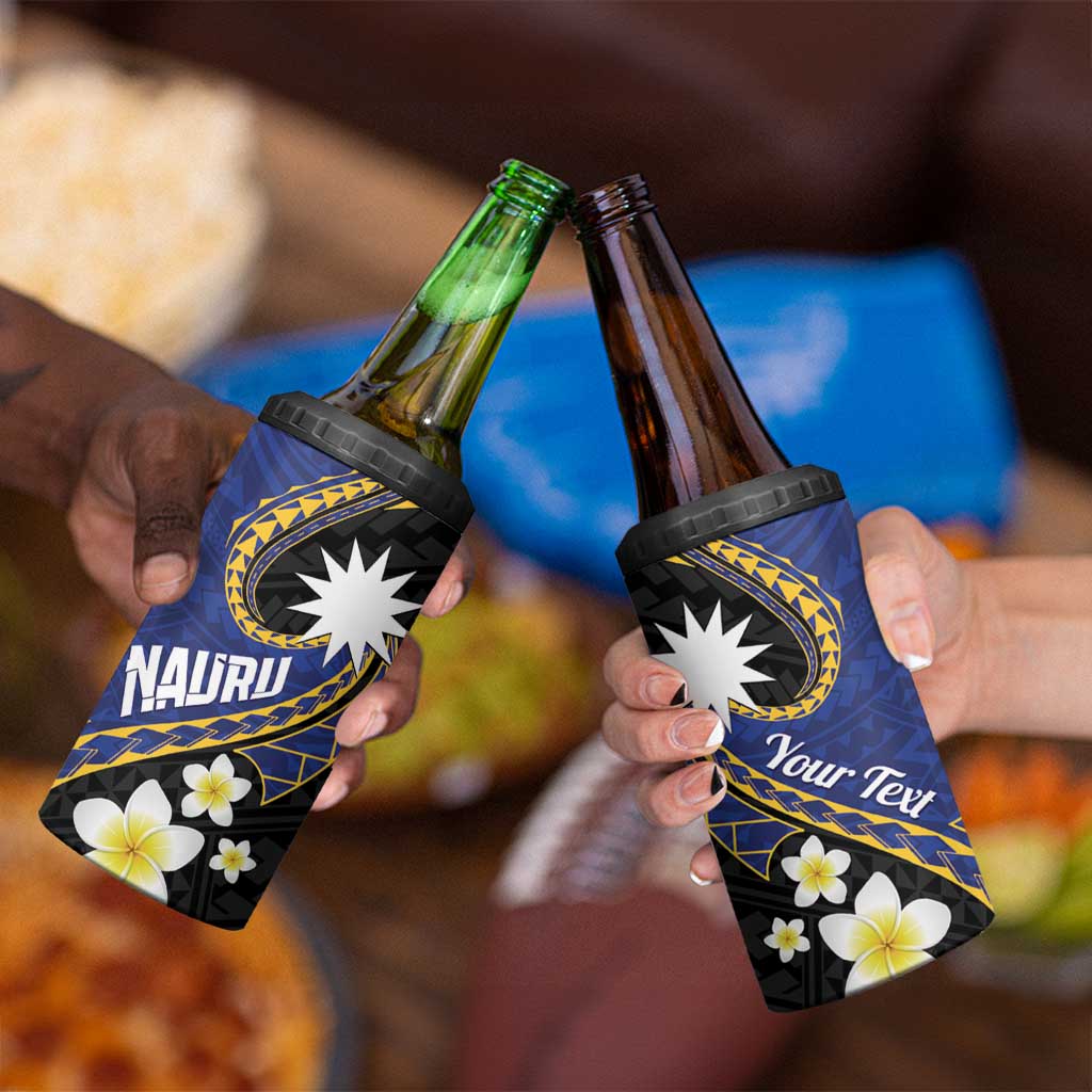 Personalised Nauru 4 in 1 Can Cooler Tumbler Naoero Proud Plumeria LT01 - Polynesian Pride
