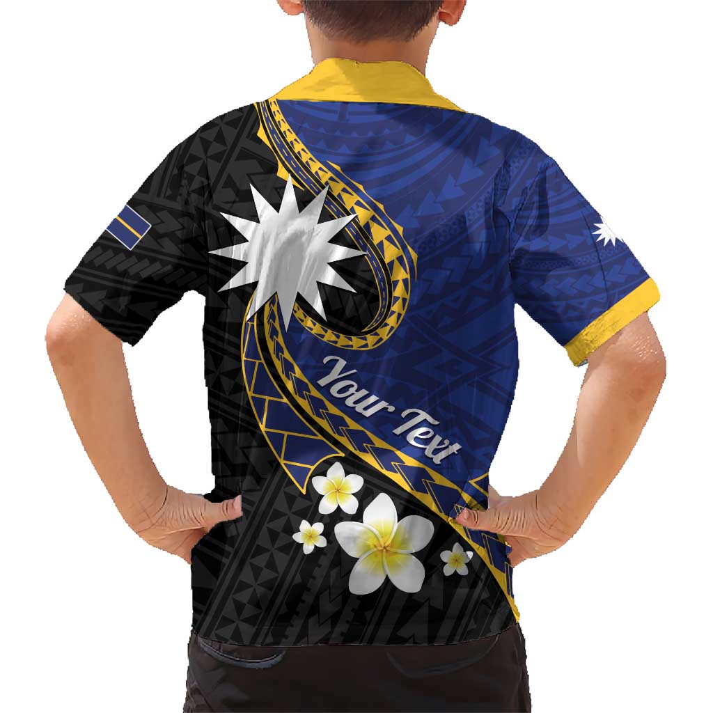 Personalised Nauru Kid Hawaiian Shirt Naoero Proud Plumeria LT01 - Polynesian Pride