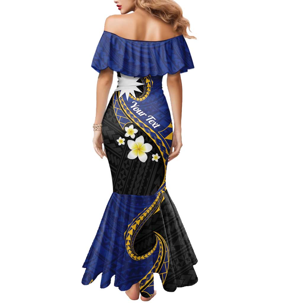 Personalised Nauru Mermaid Dress Naoero Proud Plumeria LT01 - Polynesian Pride