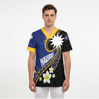Personalised Nauru Scrub Top Naoero Proud Plumeria LT01 - Polynesian Pride