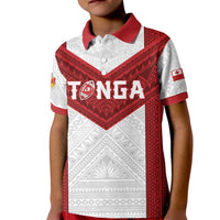 Tonga Rugby Custom Kid Polo Shirt Tonga Sea Eagles Go Champions LT01 Kid Red - Polynesian Pride