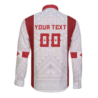 Tonga Rugby Custom Long Sleeve Button Shirt Tonga Sea Eagles Go Champions LT01 - Polynesian Pride