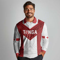 Tonga Rugby Custom Long Sleeve Polo Shirt Tonga Sea Eagles Go Champions LT01 - Polynesian Pride